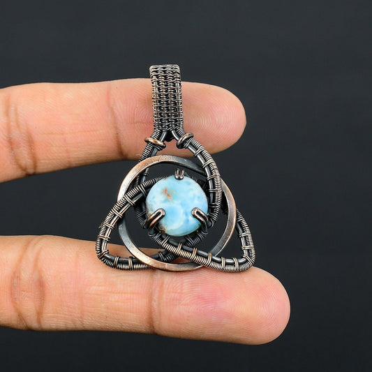 Blue Larimar Gemstone Pendant