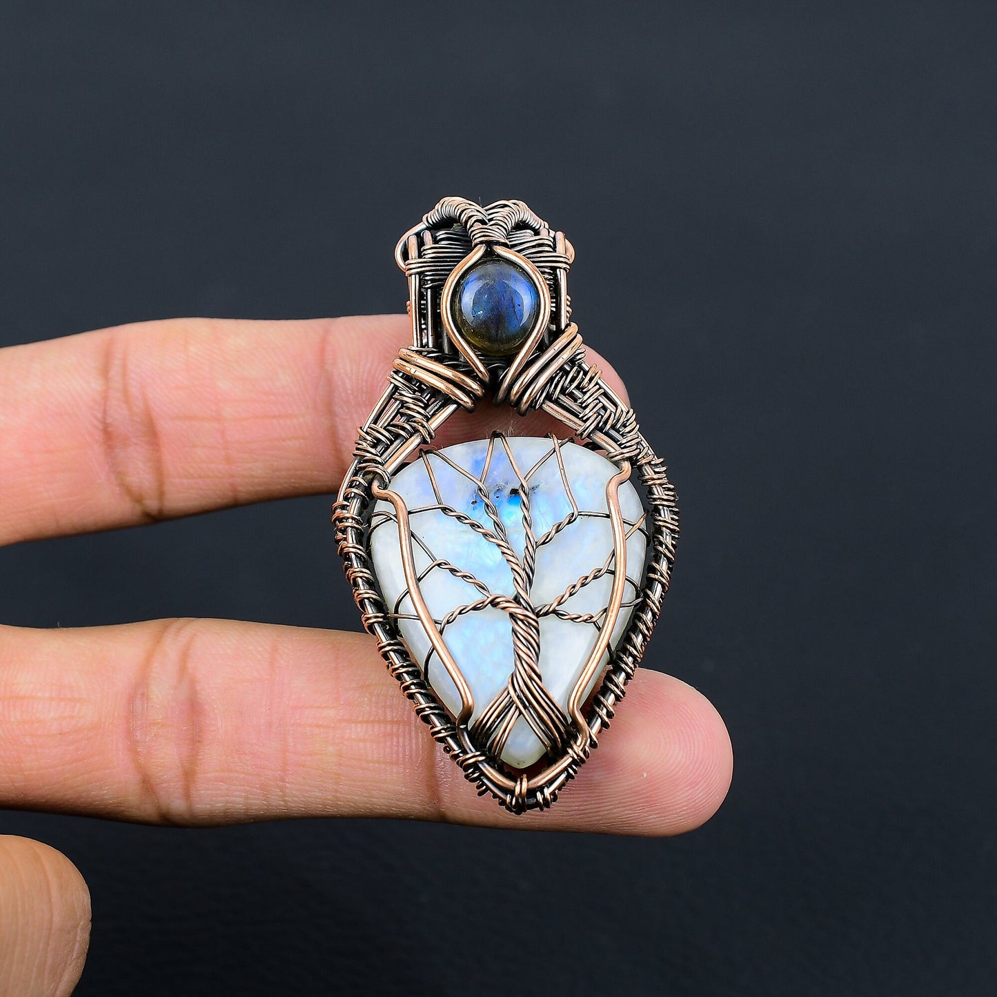 Rainbow Moonstone Gemstone Pendant