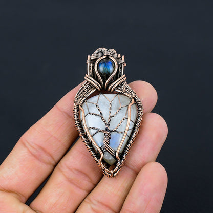 Rainbow Moonstone Gemstone Pendant