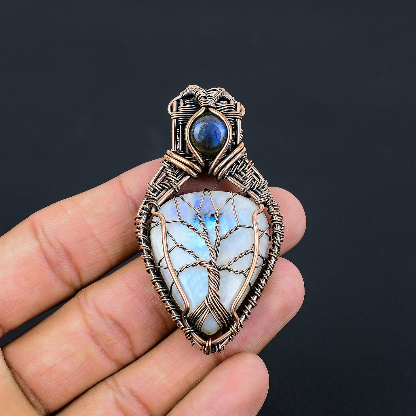 Rainbow Moonstone Gemstone Pendant