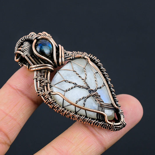 Rainbow Moonstone Gemstone Pendant