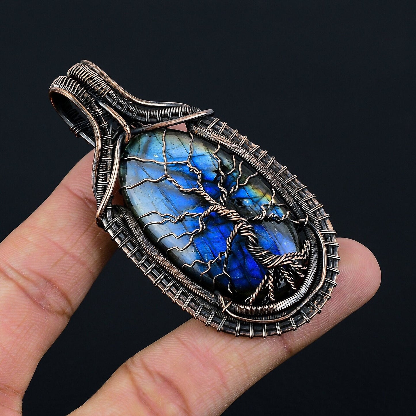 Blue Labradorite Gemstone Pendant