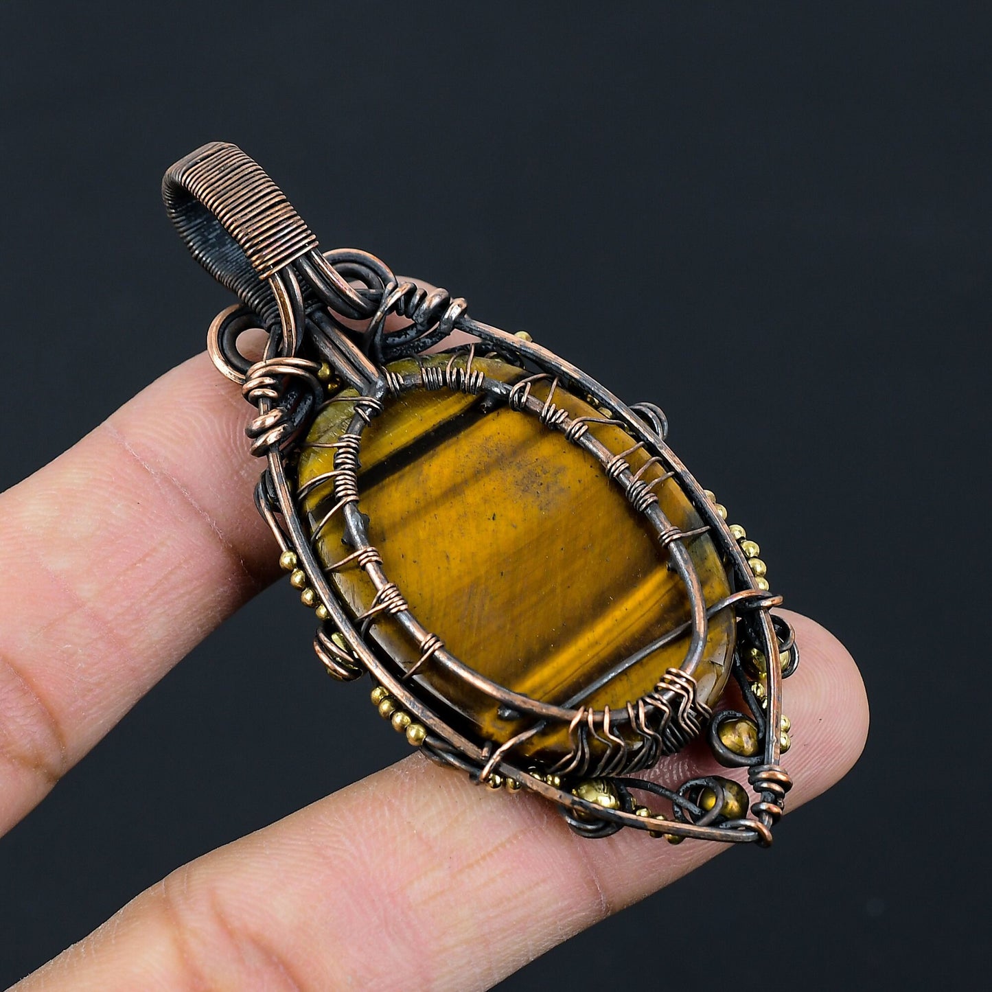 Golden Tiger Eye Gemstone Pendant