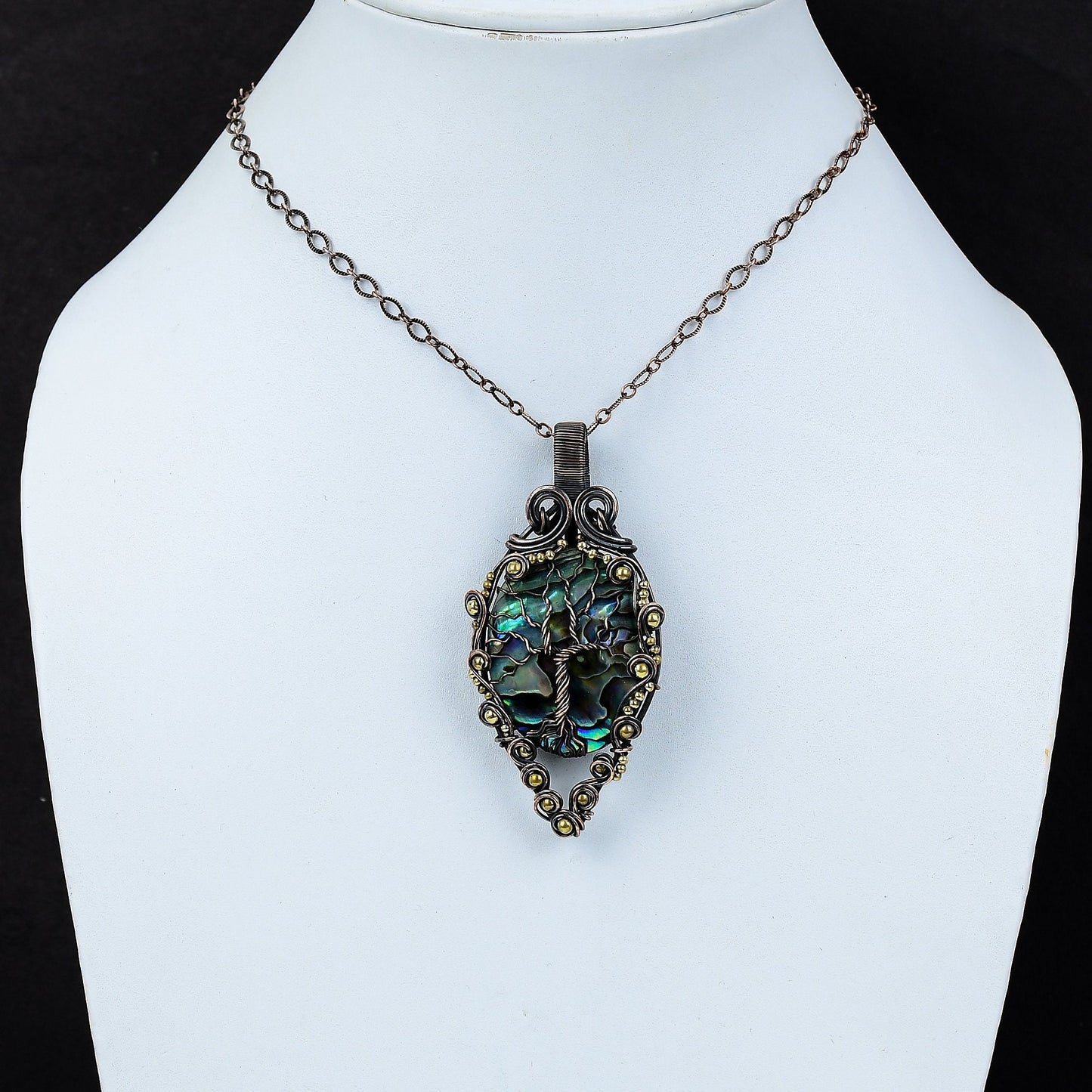 Multicolor Abalone Gemstone Pendant