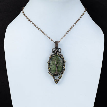Green Prehnite Gemstone Pendant