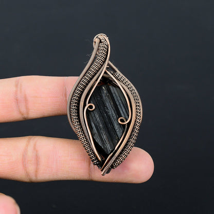 Black Tourmaline Gemstone Pendant