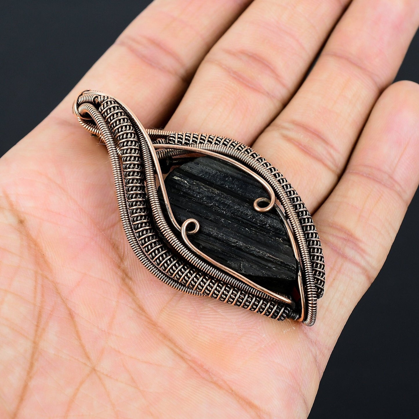 Black Tourmaline Gemstone Pendant