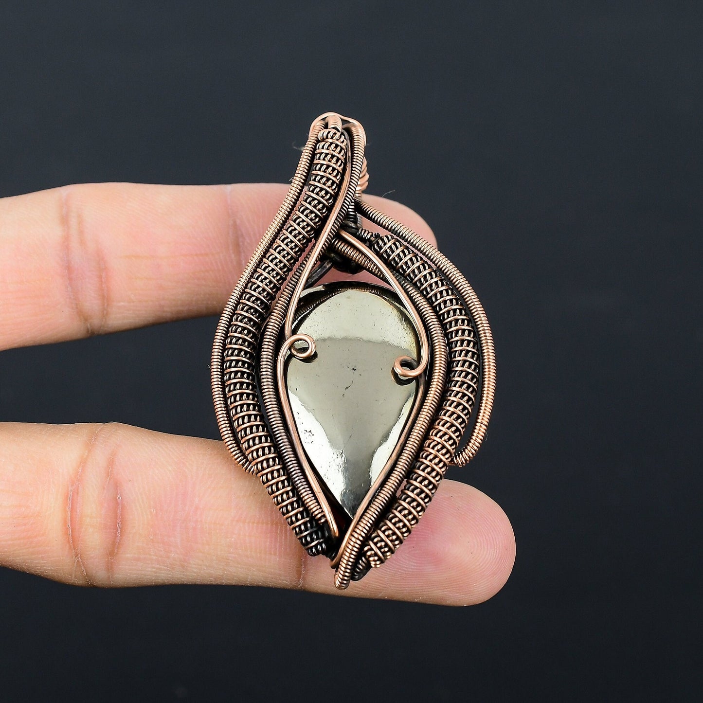 Golden Apache Pyrite Gemstone Pendant