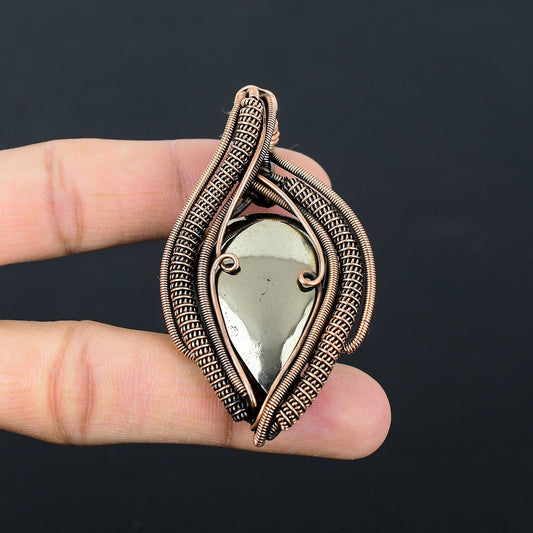 Golden Apache Pyrite Gemstone Pendant