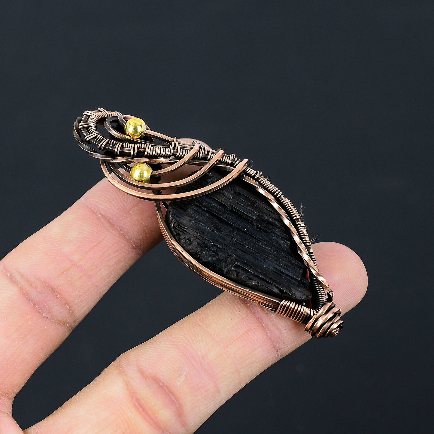 Black Tourmaline Gemstone Pendant