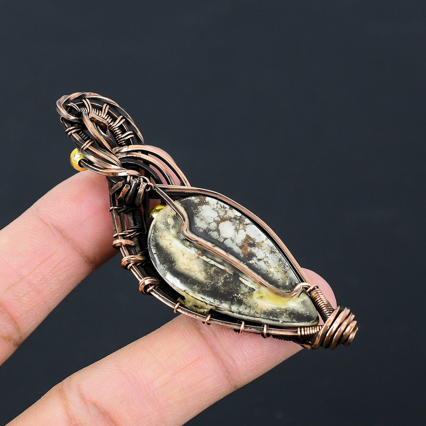 Brown Wild Horse Jasper Gemstone Pendant
