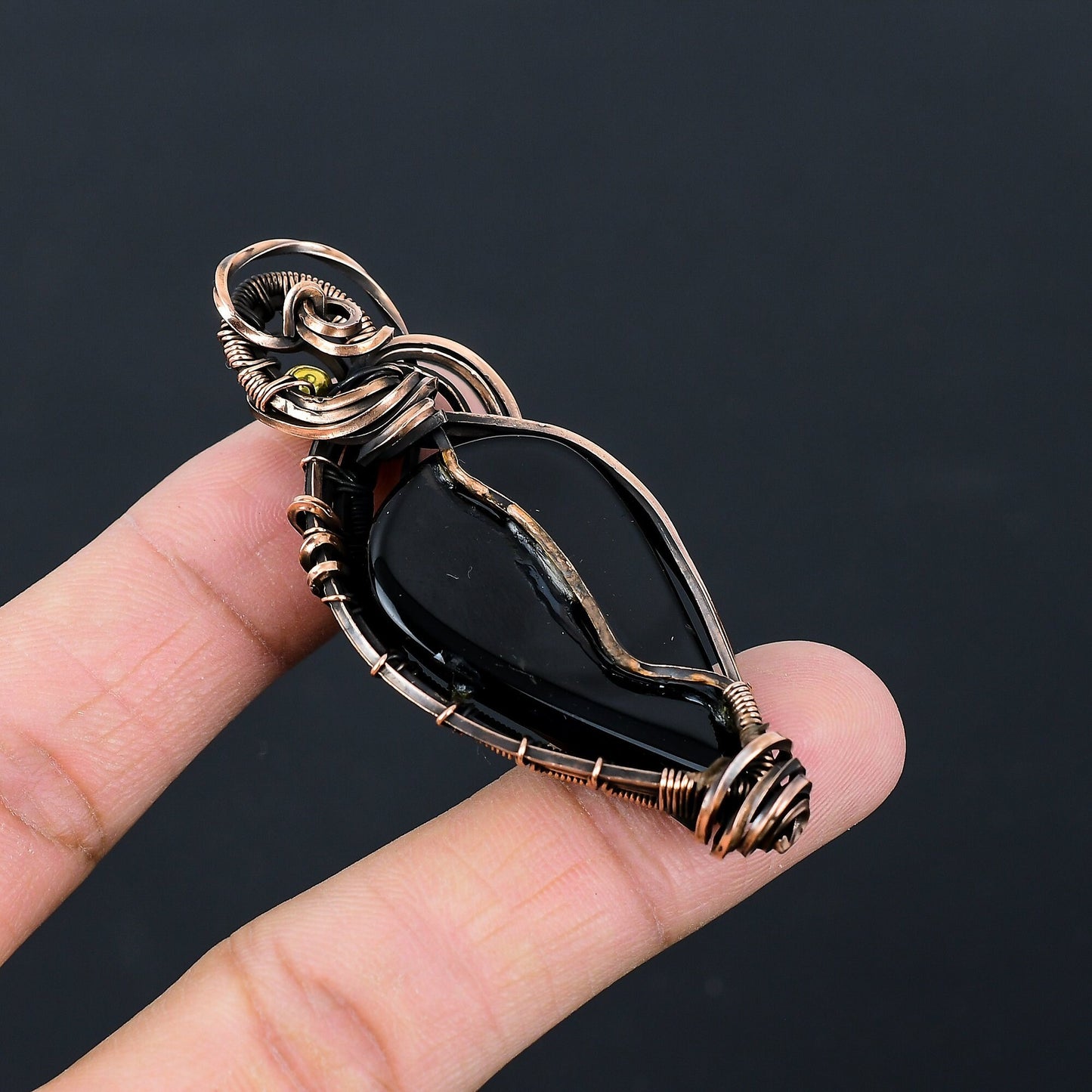 Black Onyx Gemstone Pendant