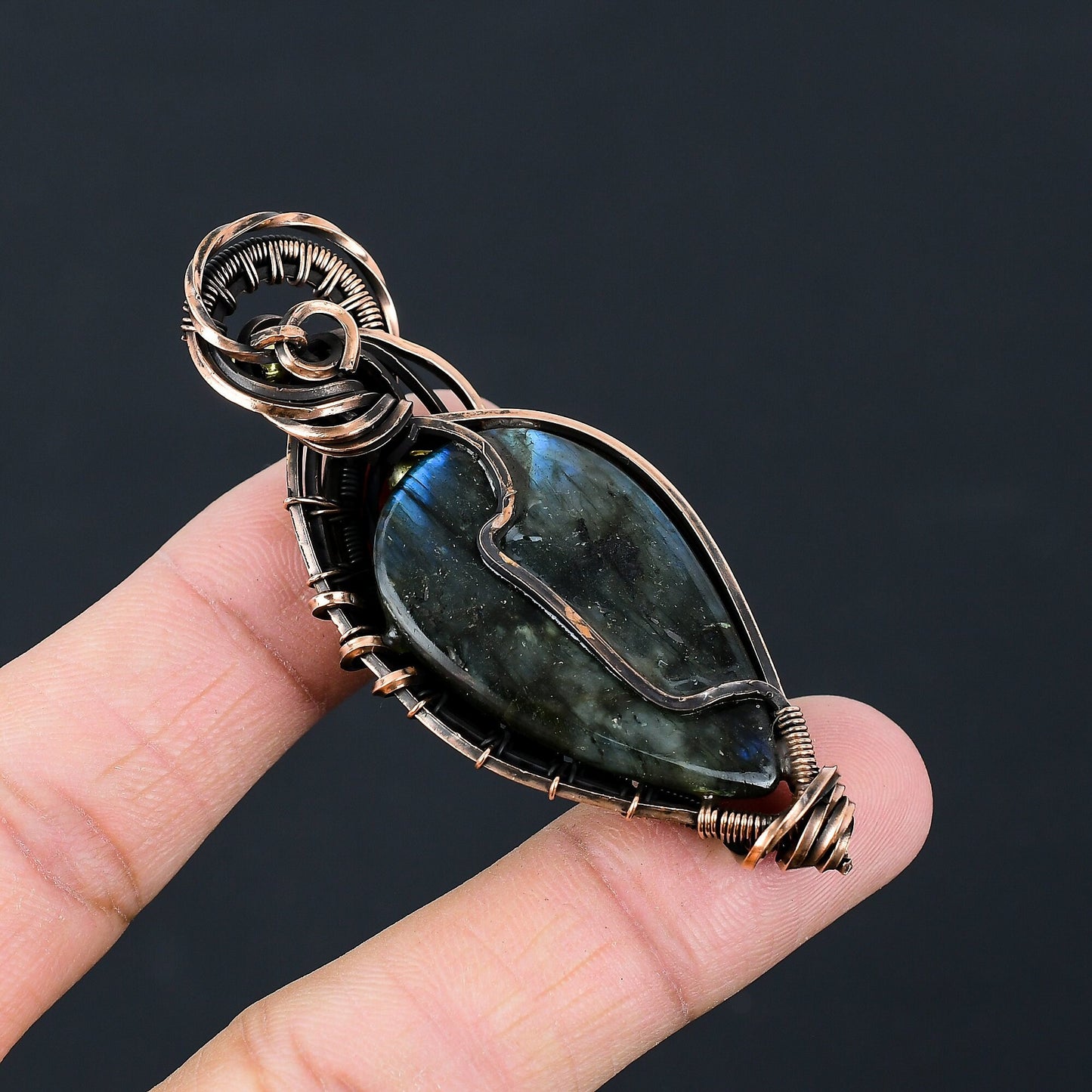 Blue Labradorite Gemstone Pendant