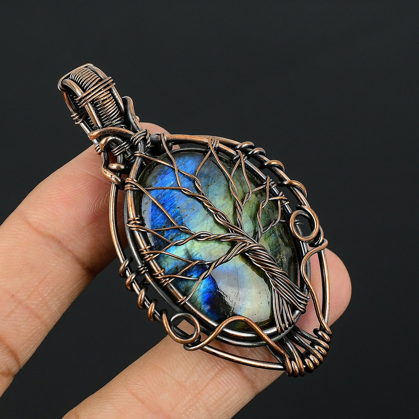 Blue Labradorite Gemstone Pendant