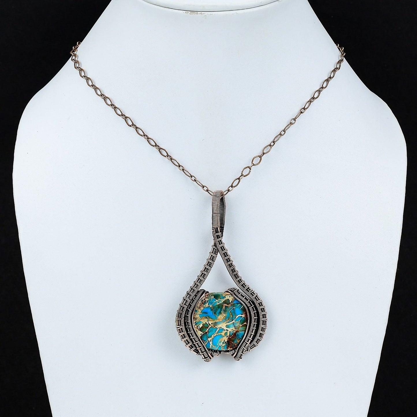 Blue Sea Jasper Gemstone Pendant