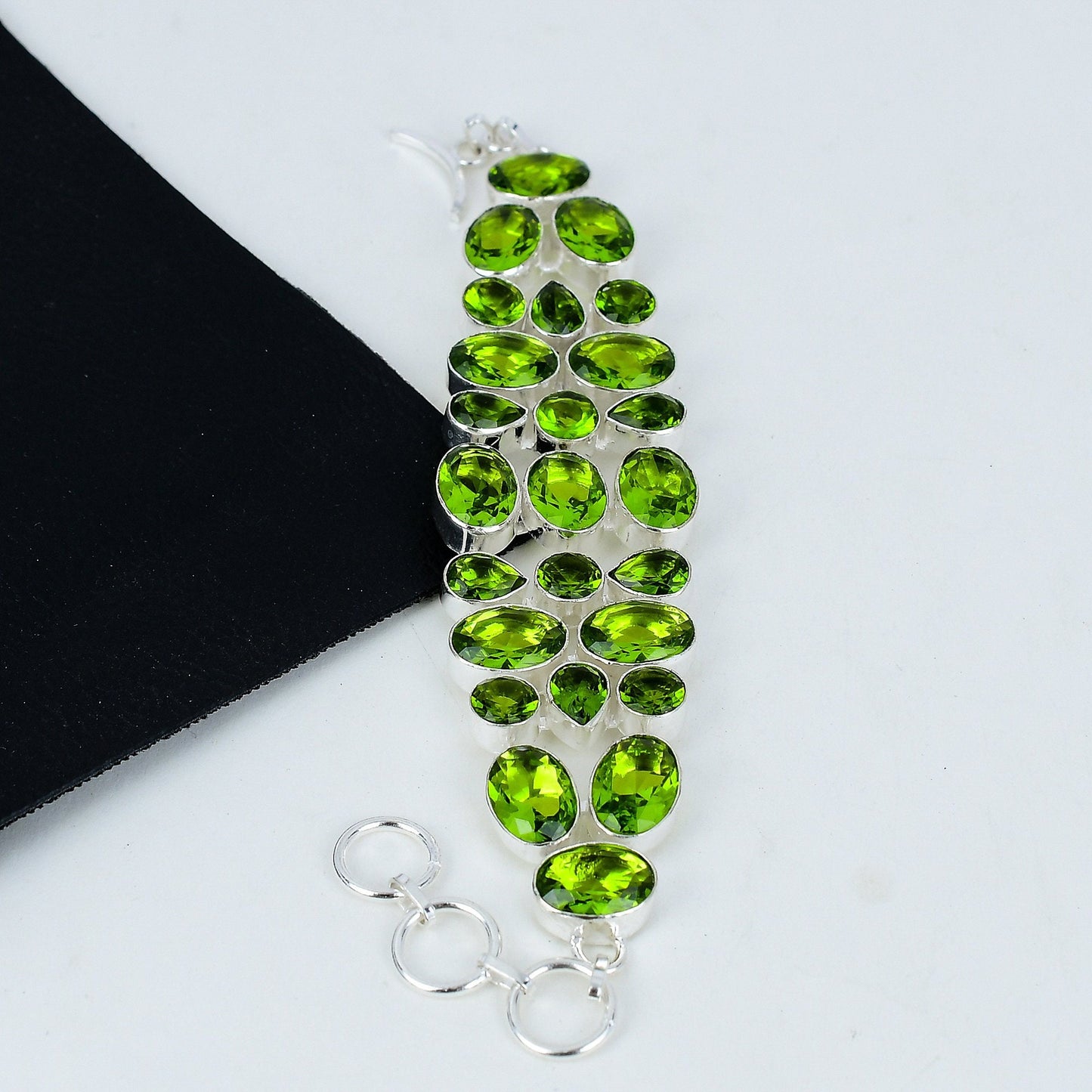 Green Peridot Gemstone Bracelet