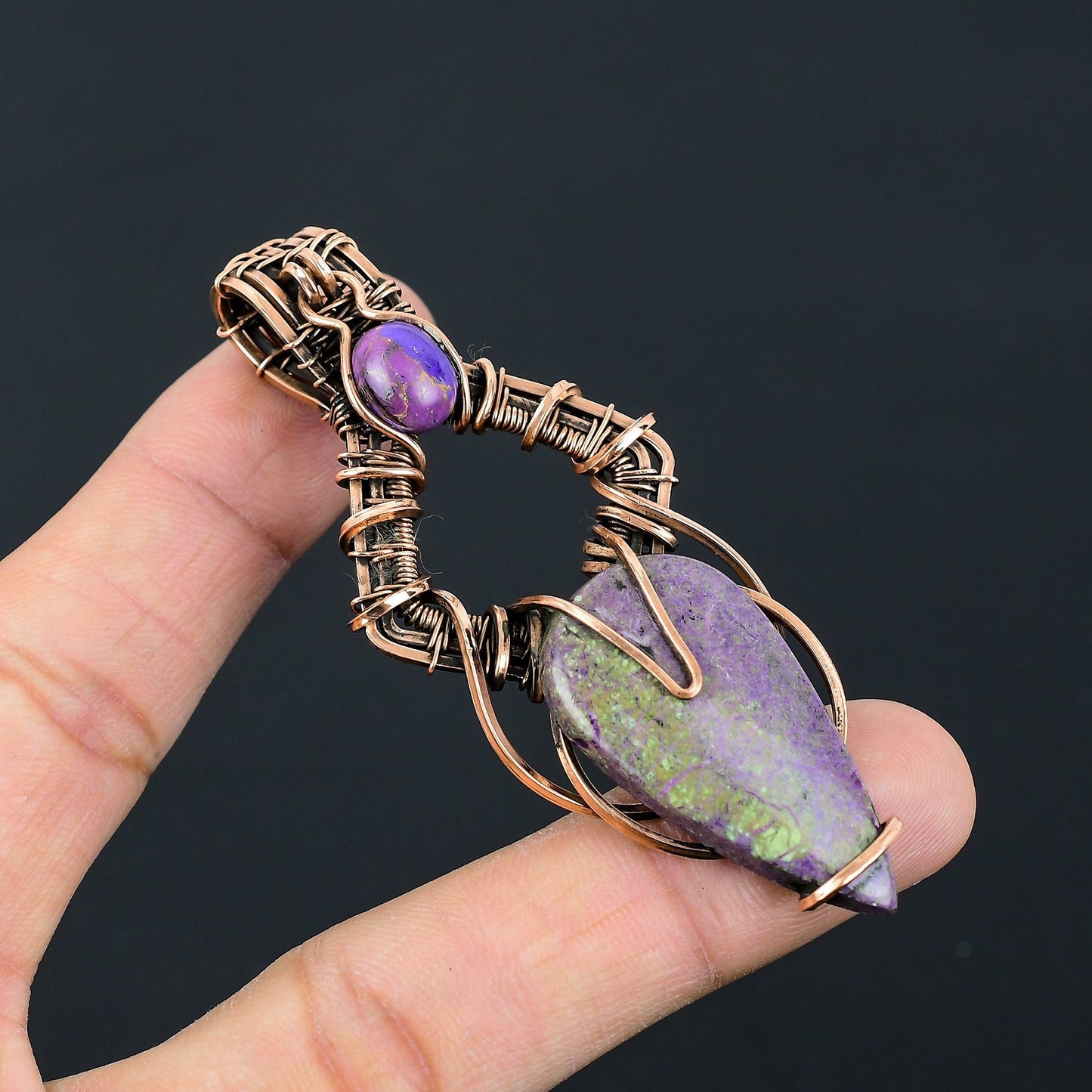 Purple Purpurite Gemstone Pendant