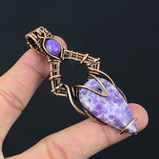 Purple Lepidolite Gemstone Pendant