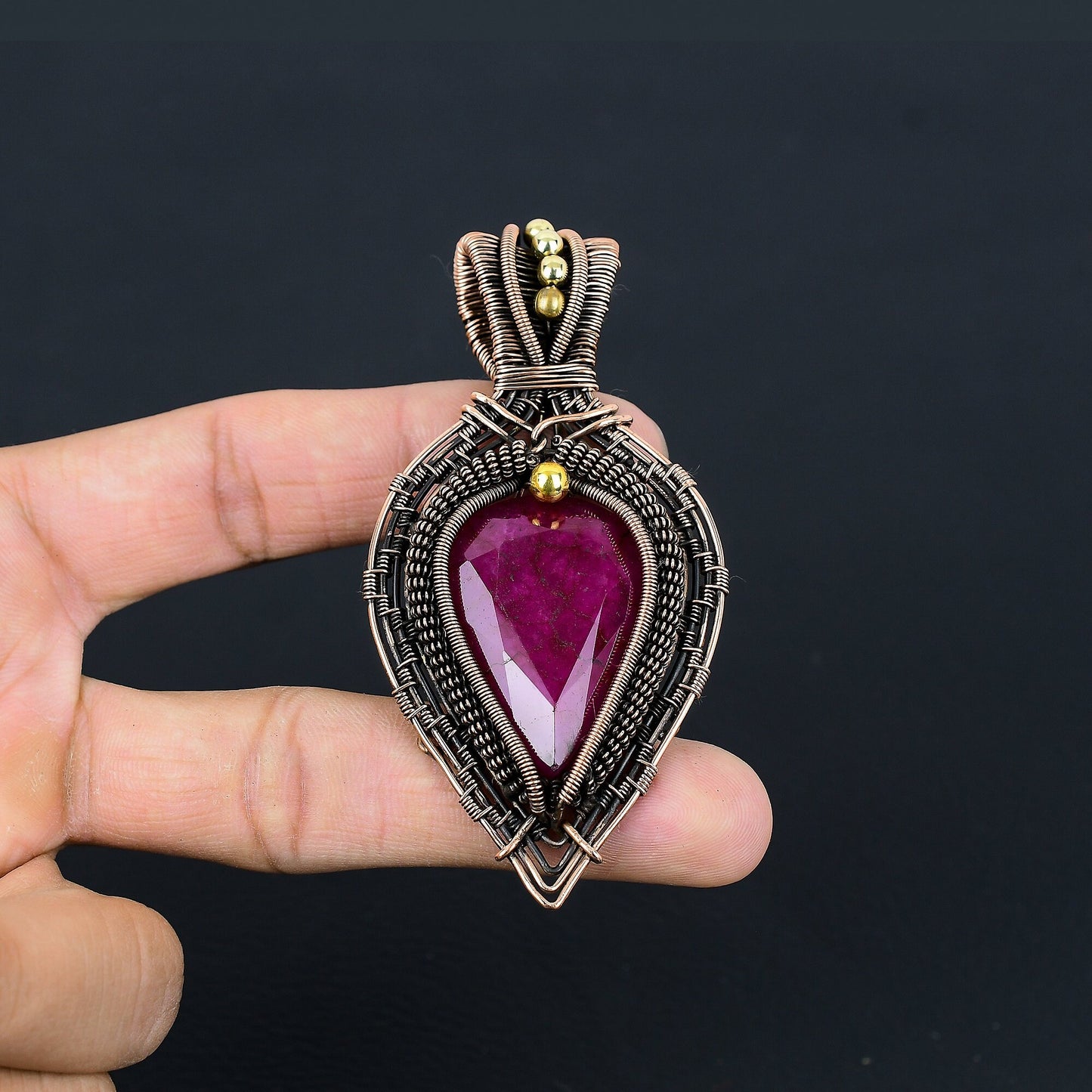 Red Ruby Gemstone Pendant