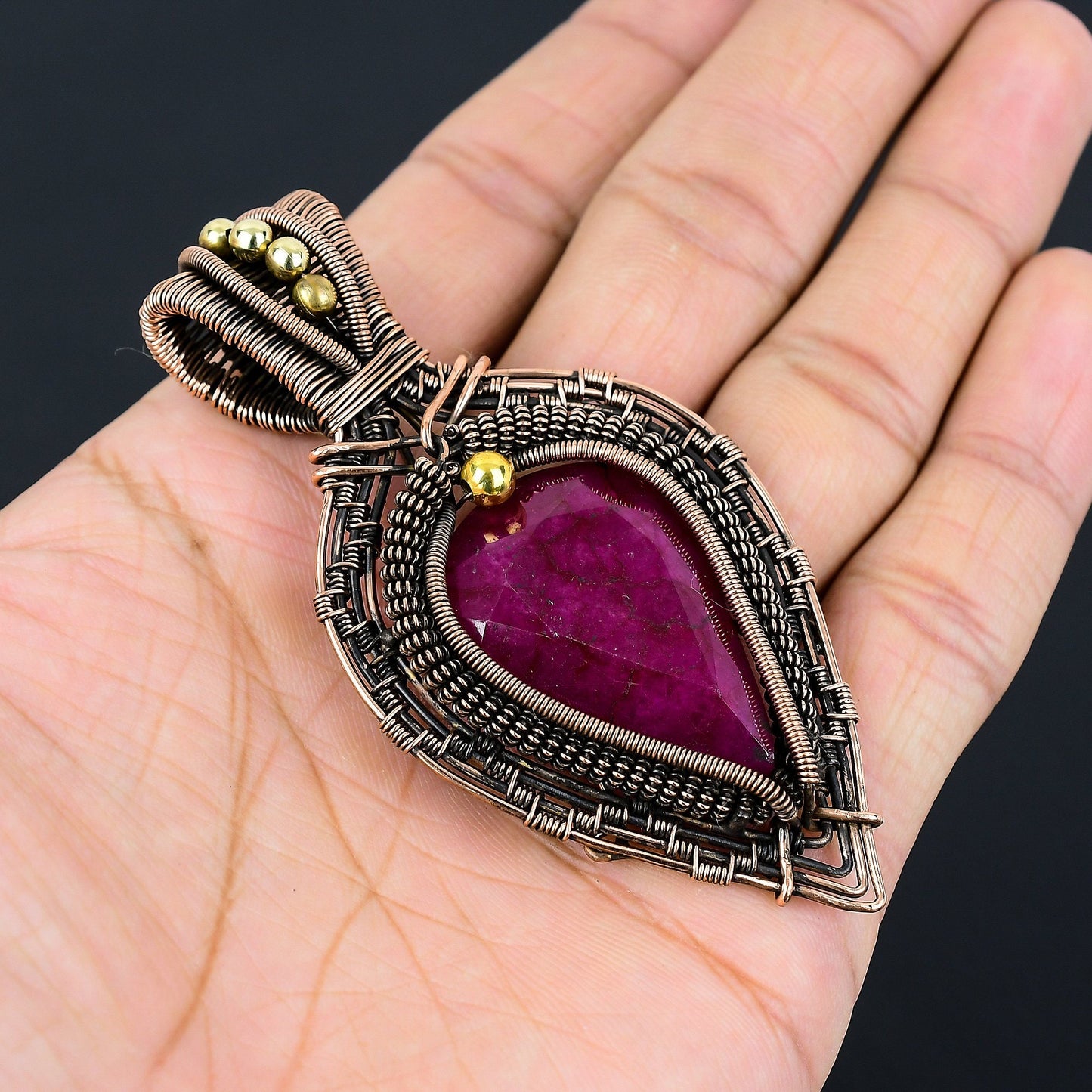 Red Ruby Gemstone Pendant