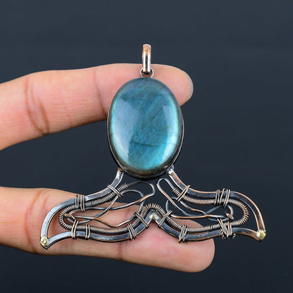 Blue Labradorite Gemstone Pendant