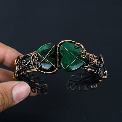 Green Fire Labradorite Gemstone Bracelet