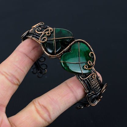 Green Fire Labradorite Gemstone Bracelet