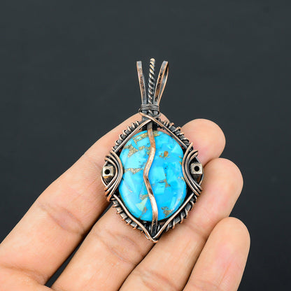 Blue Turquoise Gemstone Pendant