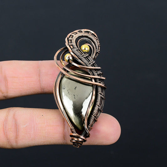 Golden Pyrite Gemstone Pendant