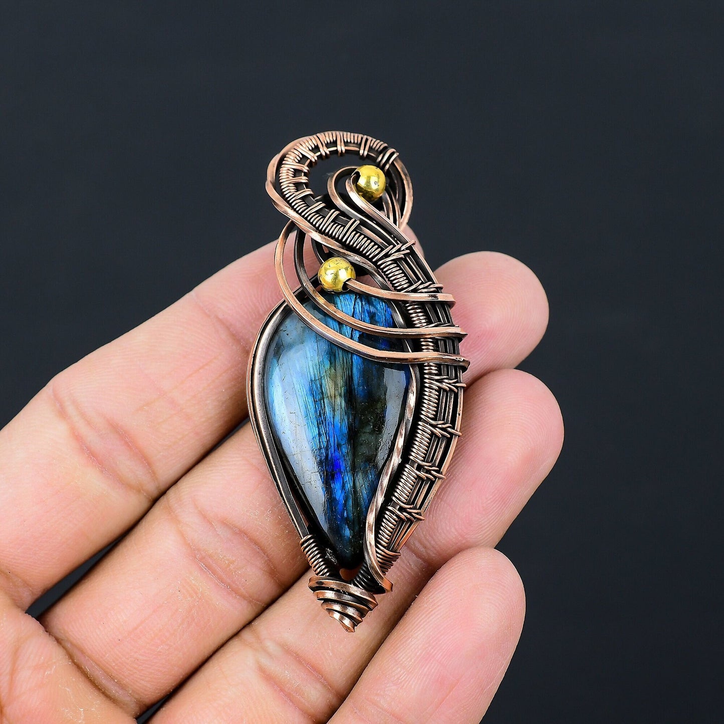 Blue Labradorite Gemstone Pendant