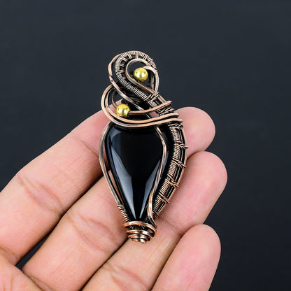 Black Onyx Gemstone Pendant