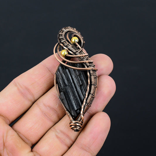 Black Tourmaline Gemstone Pendant