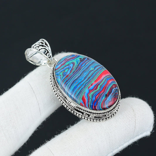 Rainbow Calsilica Gemstone Pendant