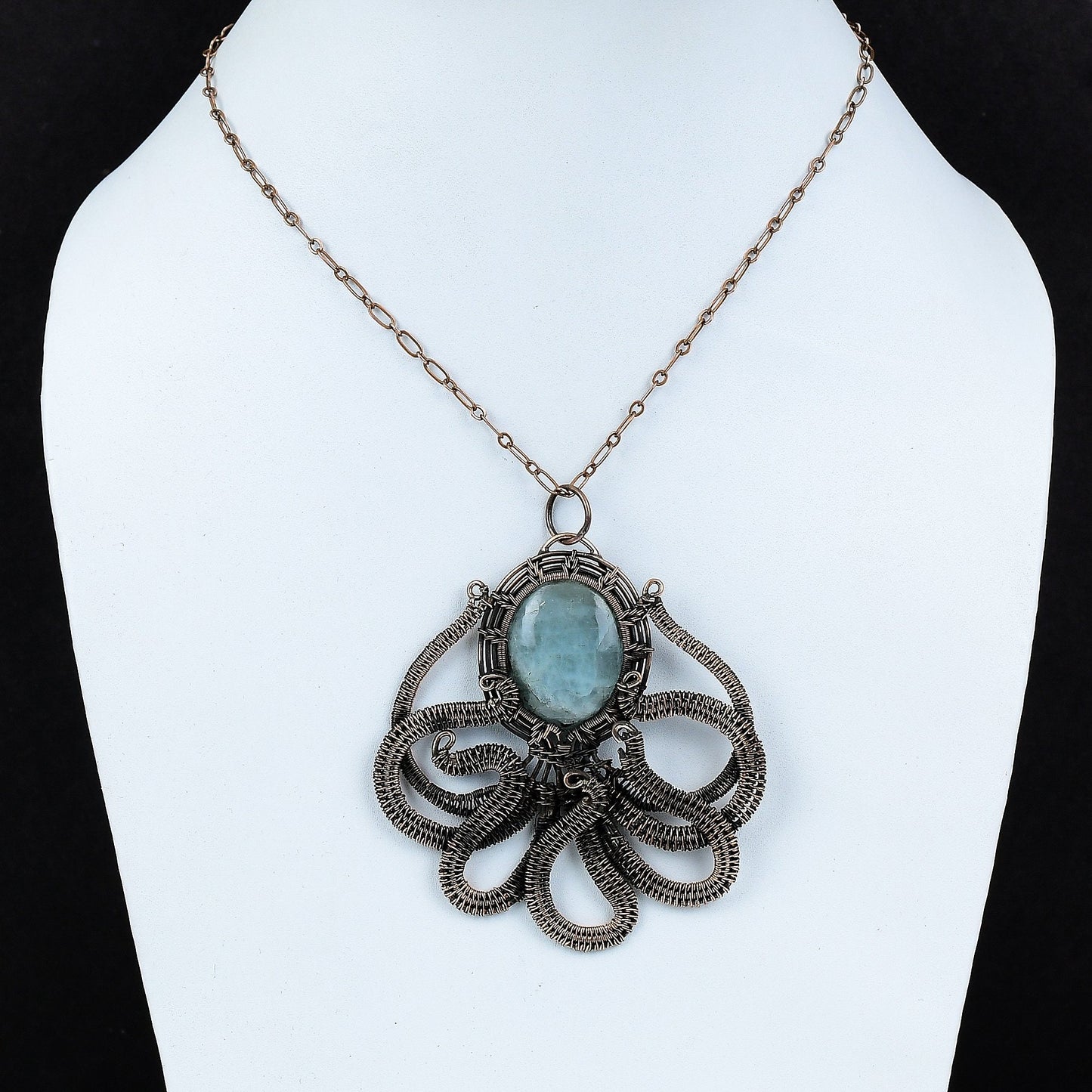 Blue Aquamarine Gemstone Pendant