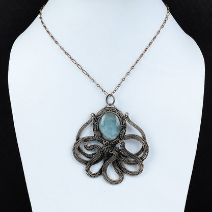 Blue Aquamarine Gemstone Pendant