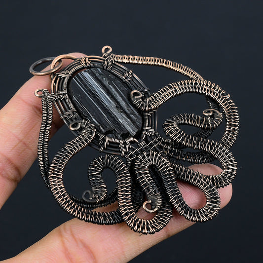 Black Tourmaline Gemstone Pendant