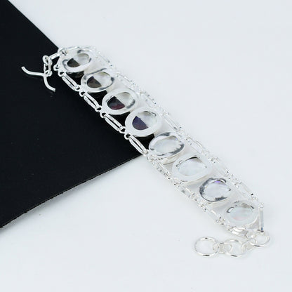 Mystic Rainbow Topaz Silver Bracelet
