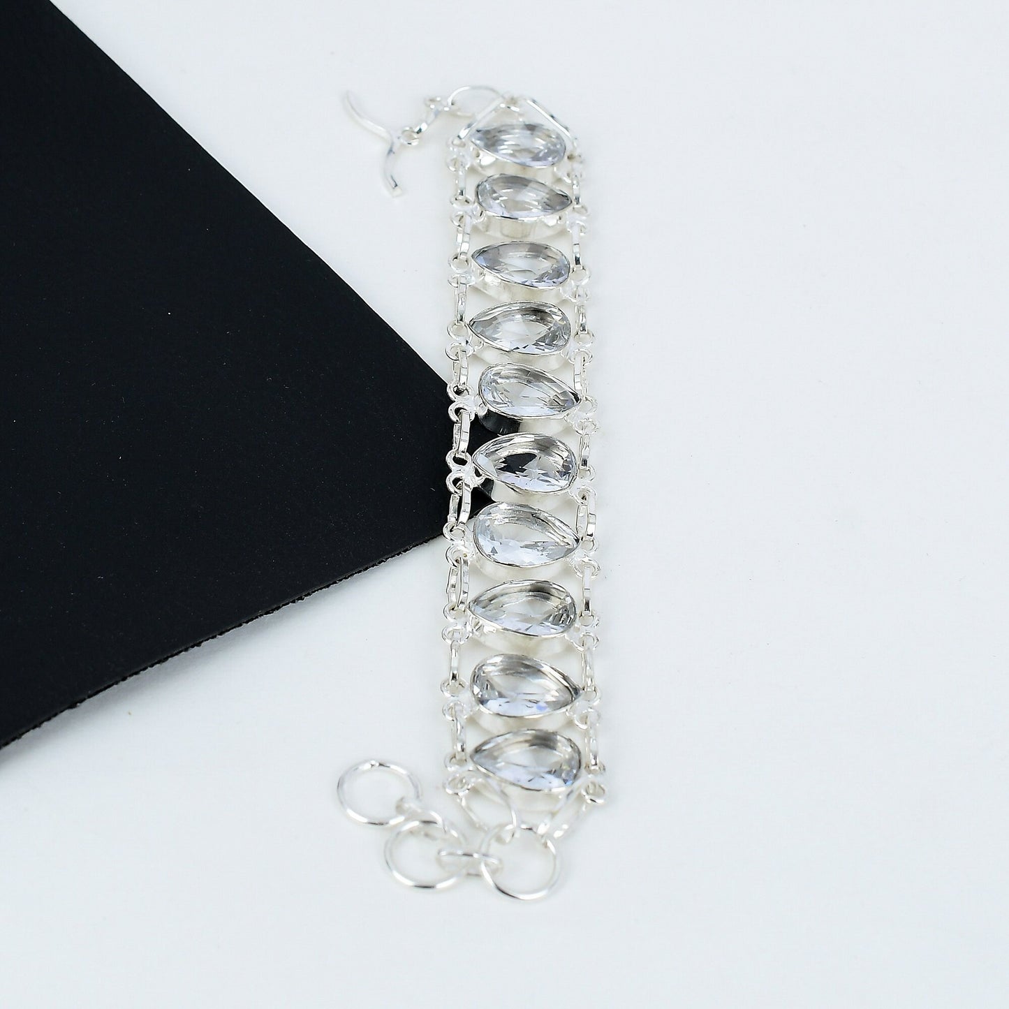 White Topaz Gemstone Bracelet