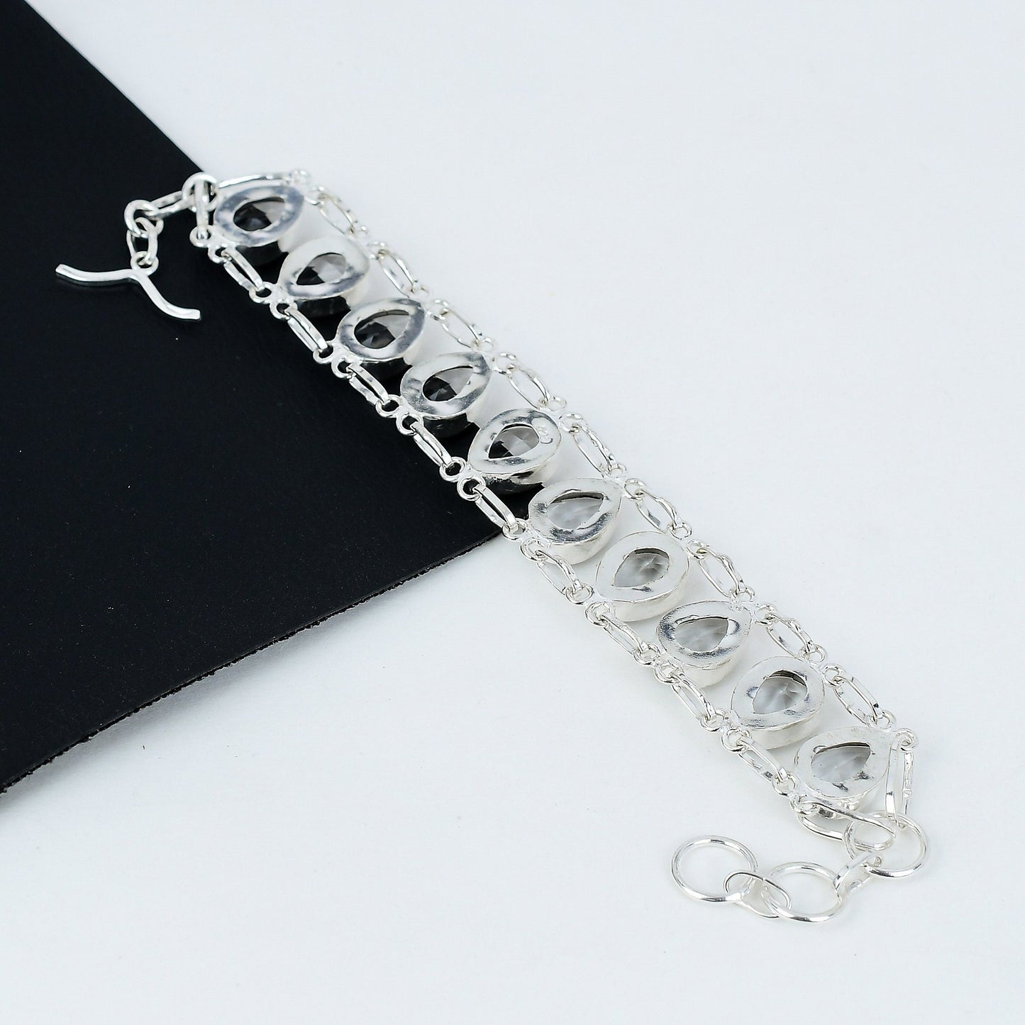 White Topaz Gemstone Bracelet