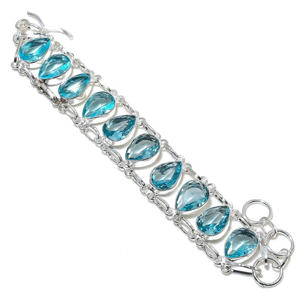 Aquamarine Sterling Silver Bracelet
