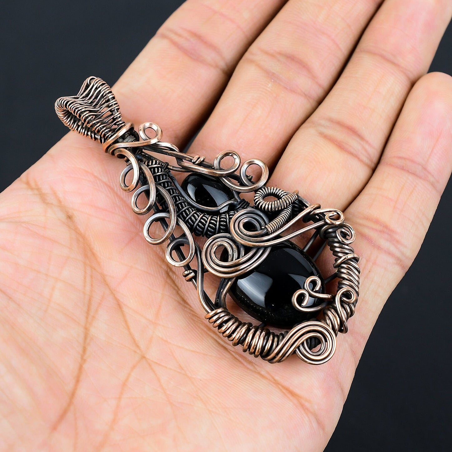 Black Onyx Gemstone Pendant