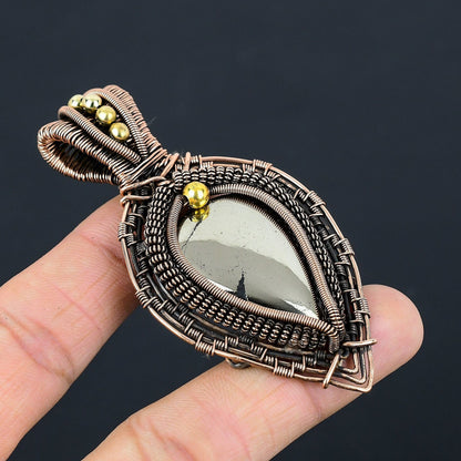 Golden Apache Pyrite Gemstone Pendant