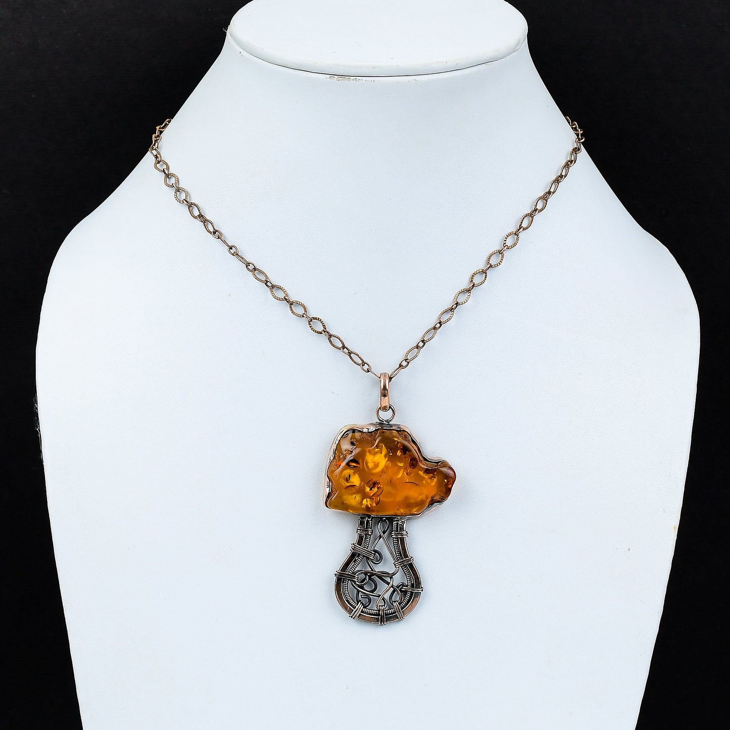Golden Amber Gemstone Pendant