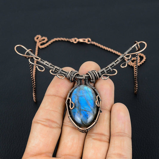 Blue Labradorite Gemstone Pendant