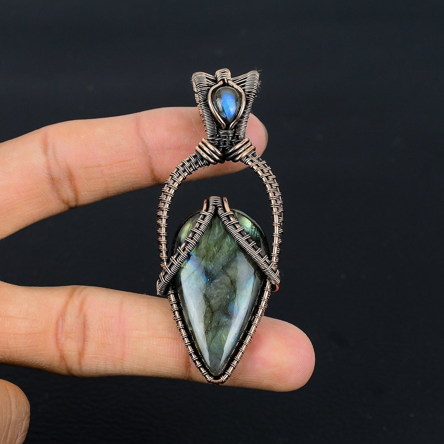 Blue Labradorite Gemstone Pendant
