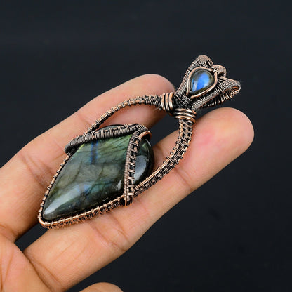 Blue Labradorite Gemstone Pendant