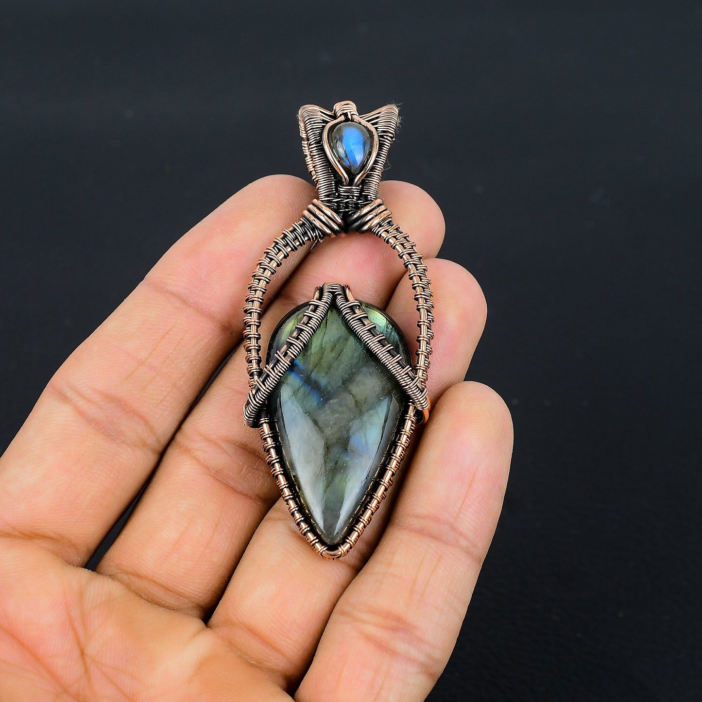 Blue Labradorite Gemstone Pendant
