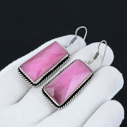 Pink Monalisa Gemstone Earrings