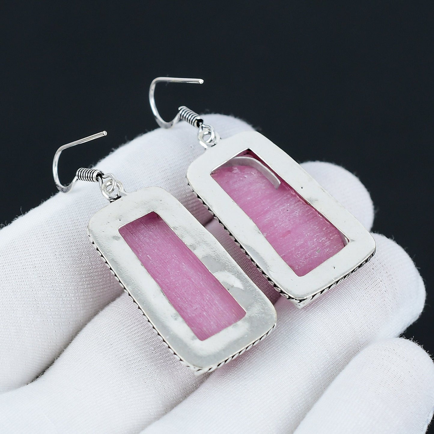 Pink Monalisa Gemstone Earrings