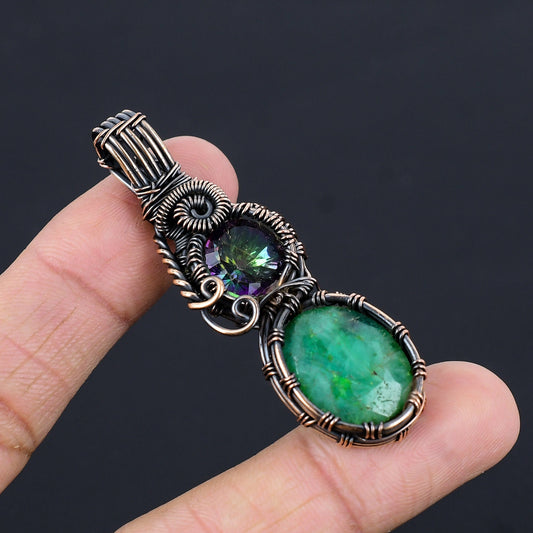 Green Emerald Gemstone Pendant